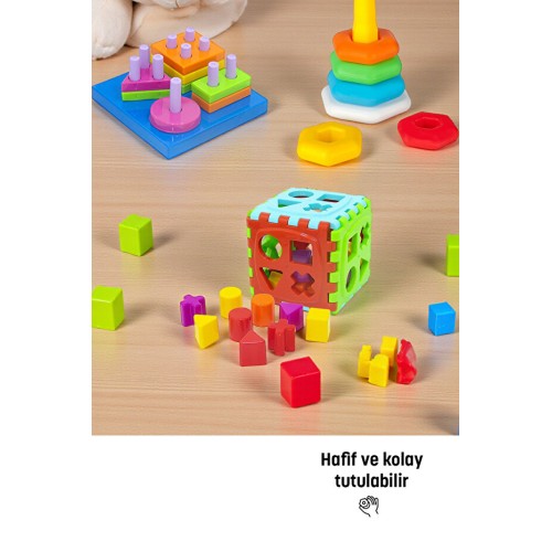 Kiki Renkli Altıgen Halkalar, Sevimli Bultak Küp, Geometrik Şekiller Kiki Renkli Altıgen Halkalar, Sevimli Bultak Küp, Geometrik Şekiller